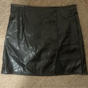 Black Leather Skirt